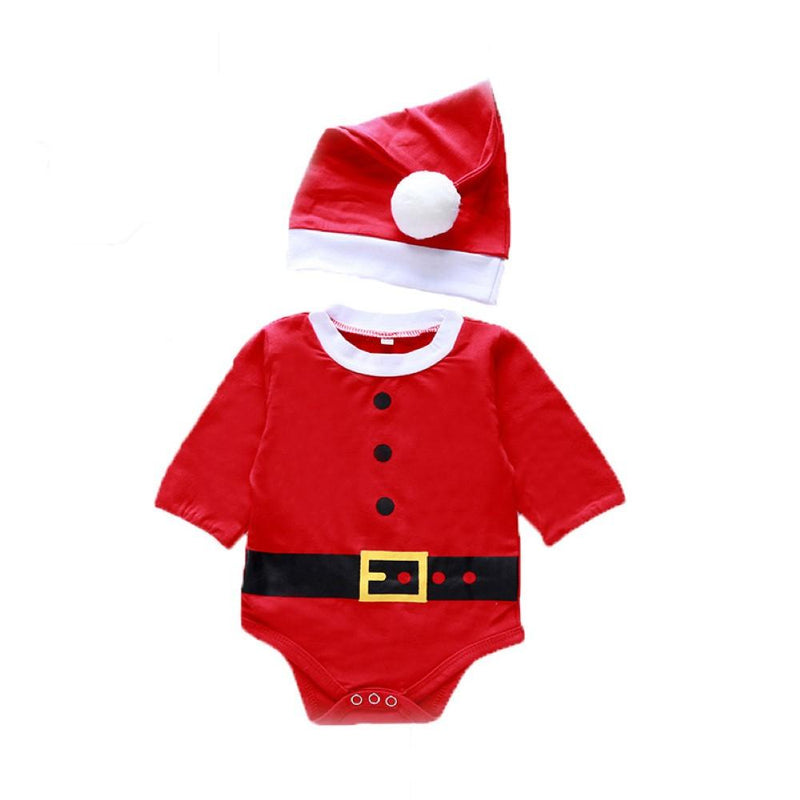Baby Boys Christmas Long Sleeve Romper & Hat Buy Baby Clothes Wholesale - PrettyKid
