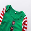 Baby Boys Christmas Striped Sleeve Romper & Hat Baby Wholesales - PrettyKid