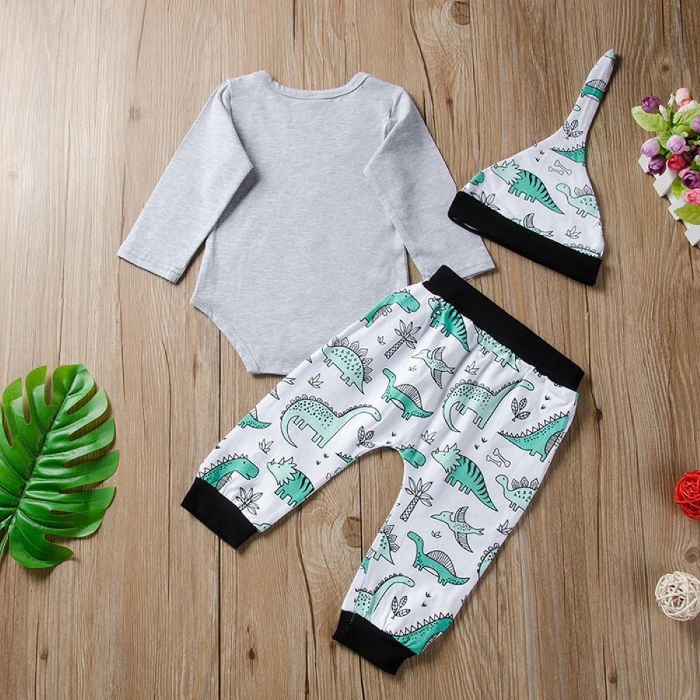 Baby Boys Letter Printed Romper & Pants & Hat Baby Clothes Suppliers - PrettyKid