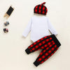Baby Boys Letter Printed Romper & Pants & Hat Baby Boutique Wholesale - PrettyKid