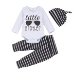 Baby Boys Letter Printed Romper & Pants & Hat Buy Baby Clothes Wholesale - PrettyKid