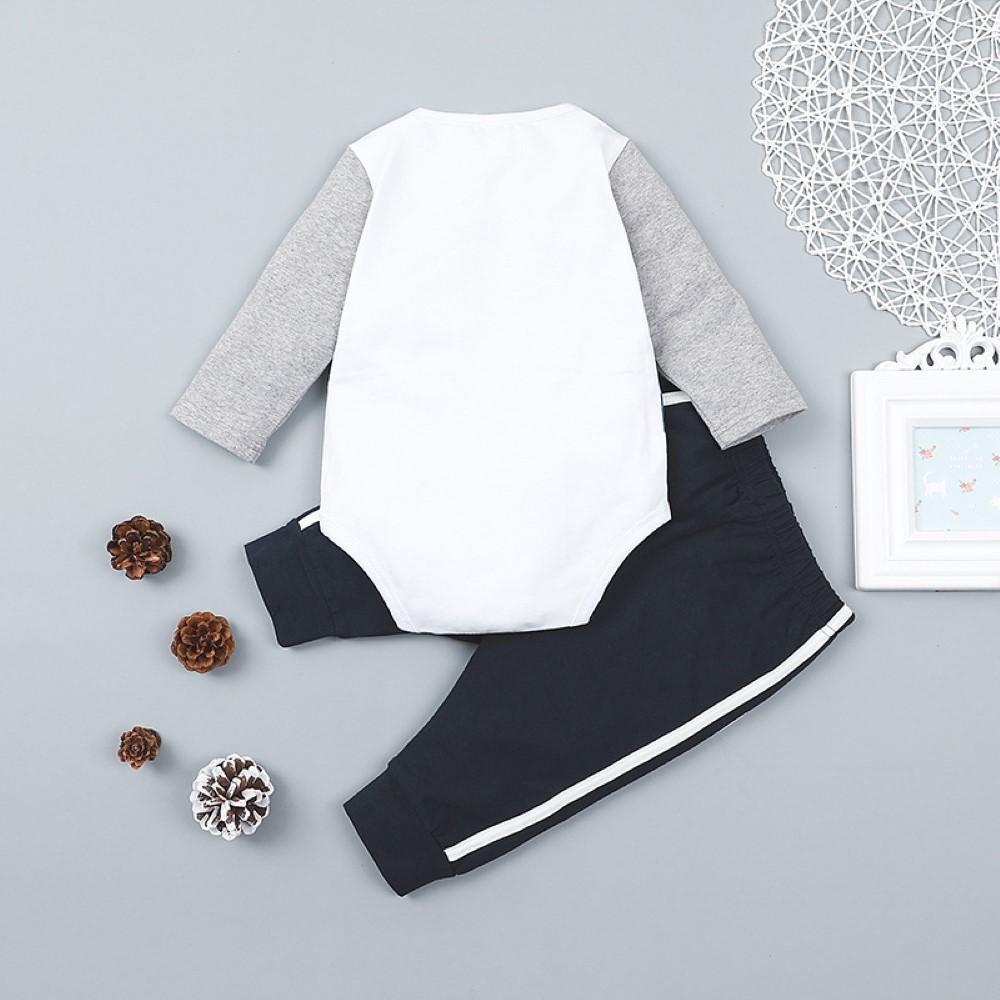 Baby Boys Long Sleeve Casual Romper & Pants Buy Wholesale Kids Clothing - PrettyKid