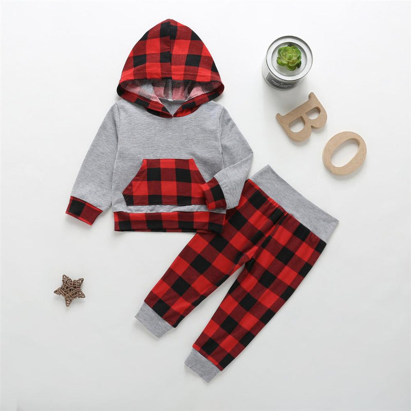 Baby Boys Long Sleeve Hooded Tops&Pants Baby Clothes Warehouse - PrettyKid