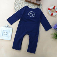 Baby Boys Long Sleeve Letter Printed Romper Baby Wholesales - PrettyKid