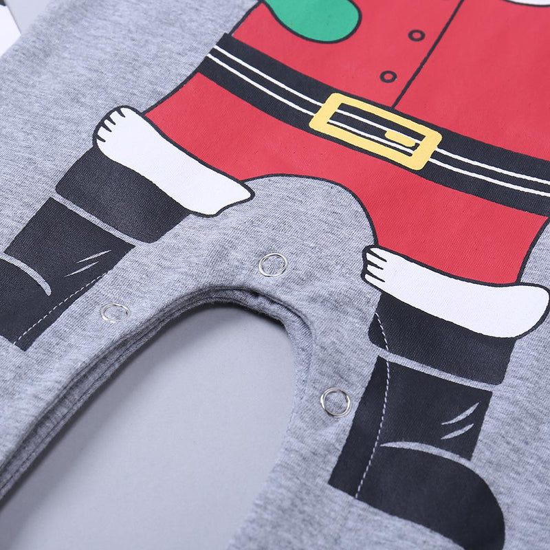 Baby Boys Long Sleeve Printed Santa Claus Romper Baby Wholesale - PrettyKid