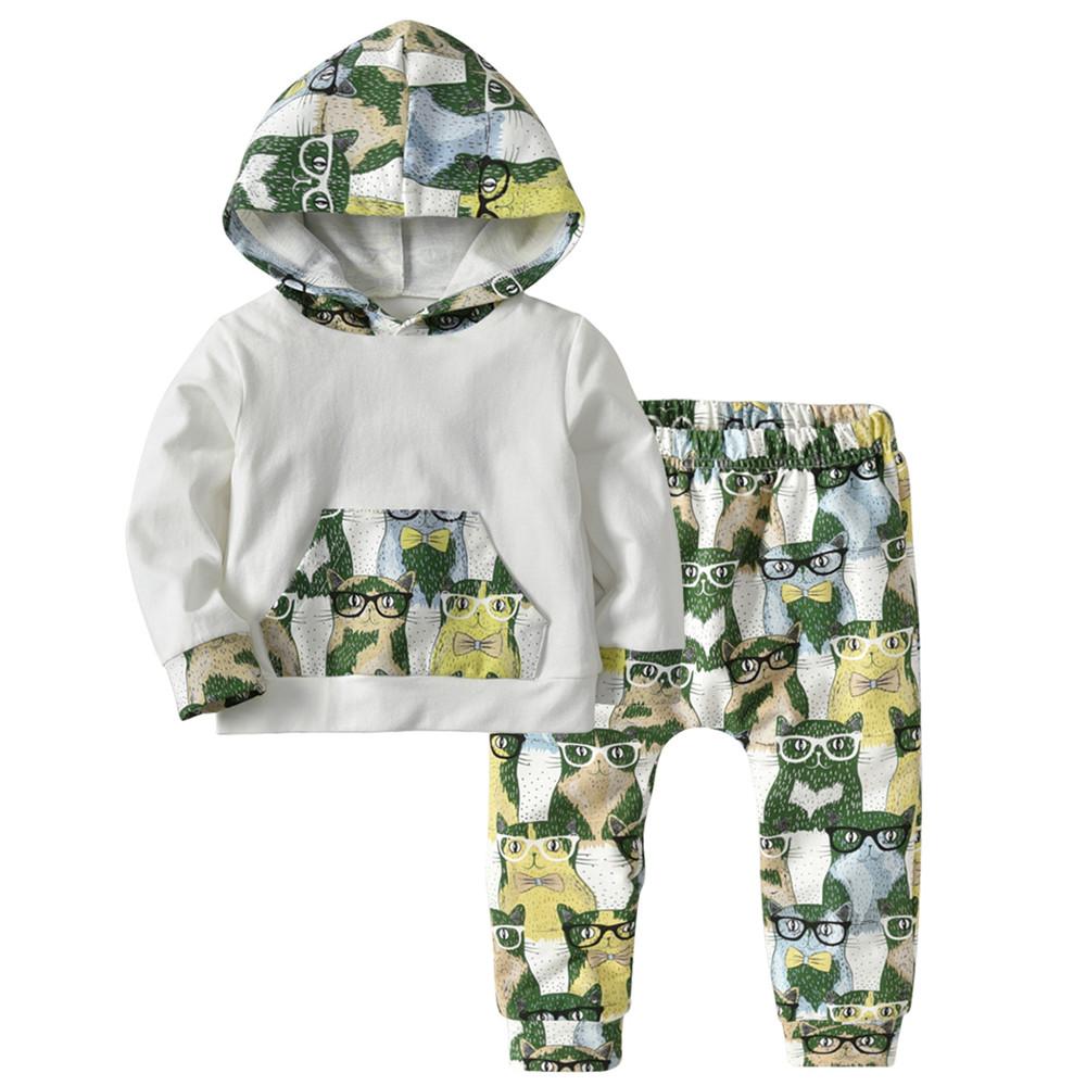 Baby Boys Unisex Hooded Tops&Pants Boy Boutique Clothing Wholesale - PrettyKid
