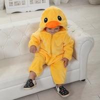 Baby Girls Cartoon Duck Printed Romper Buy Childrens Clothes Wholesale - PrettyKid