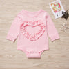 Baby Girls Cute Pink Heart Tops&Floral Pants Baby Accessories Wholesale - PrettyKid