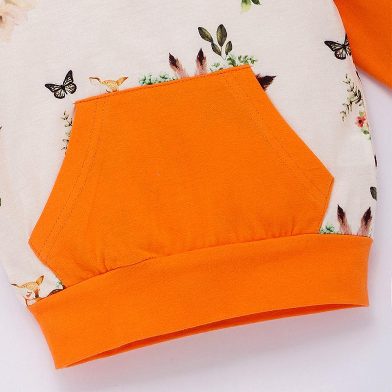 Baby Girls Foxes Printed Hooded Top & Pants Baby Clothes Suppliers - PrettyKid