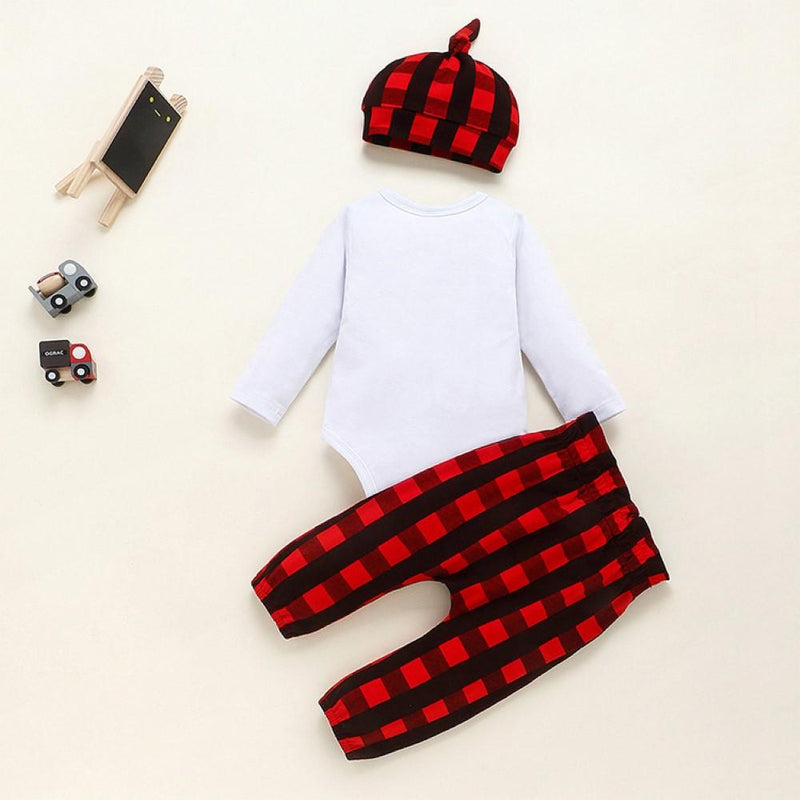 Baby Girls Letter Printed Romper & Pants & Hat Wholesale Baby Clothes Usa - PrettyKid
