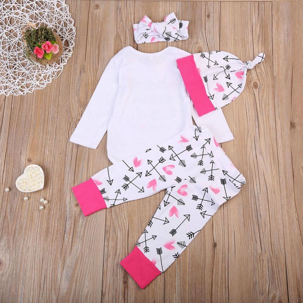 Baby Girls Letter Printed Top & Pants & Headband Buy Childrens Clothes Wholesale - PrettyKid