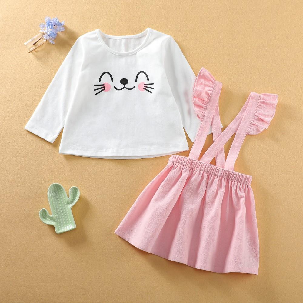 Baby Girls Long Sleeve Cute Top & Dress Wholesale Childrens Dresses - PrettyKid