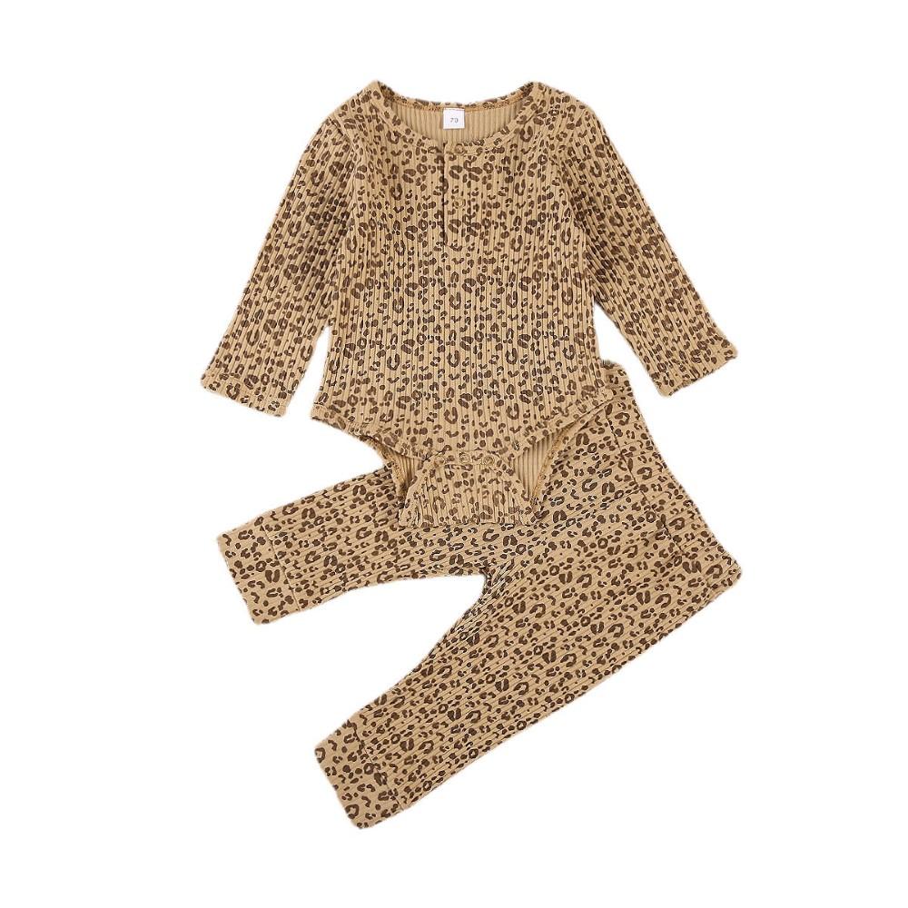 Baby Girls Long Sleeve Leopard Print & trousers Wholesale Clothing Baby - PrettyKid