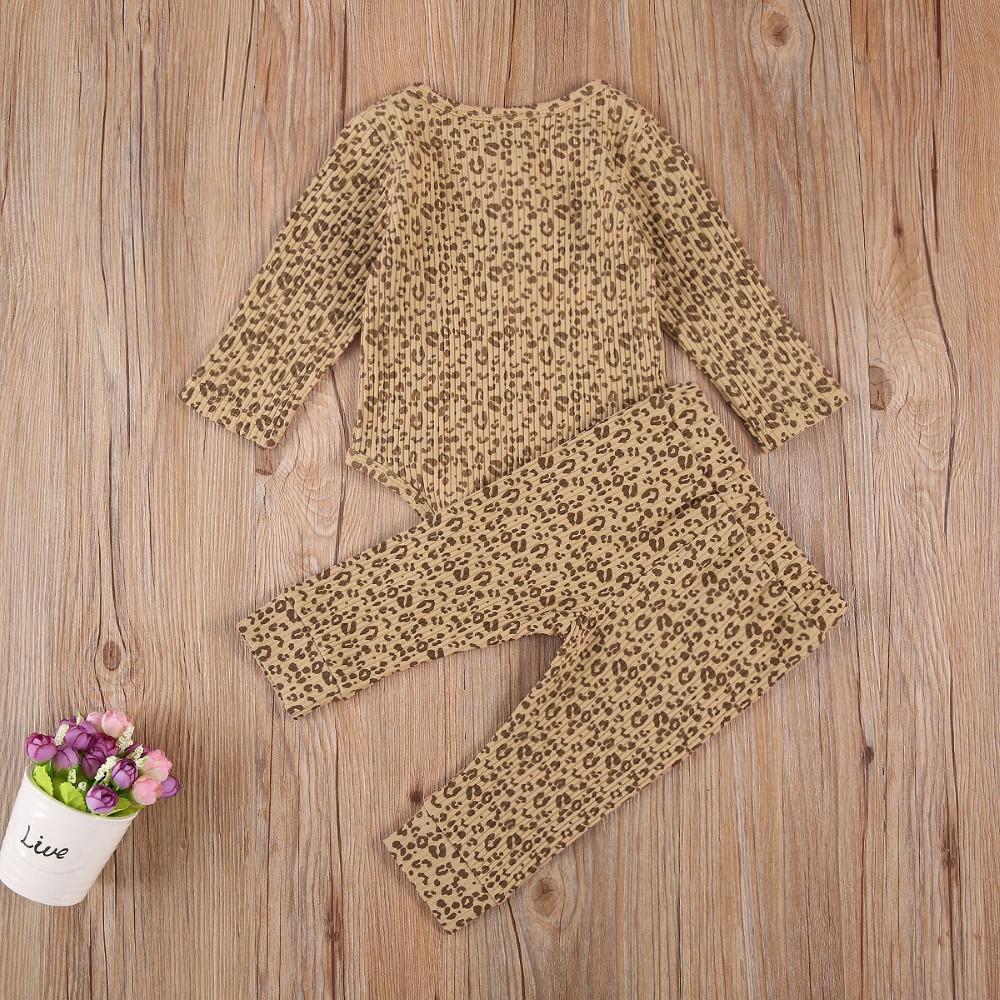 Baby Girls Long Sleeve Leopard Print & trousers Wholesale Clothing Baby - PrettyKid