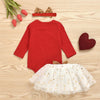 Baby Girls Long Sleeve Printed Tops&Princess Skirt&Headband Buy Baby Clothes Wholesale - PrettyKid
