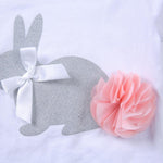 Baby Girls Printed Rabbit Romper&Floral Pants&Headband Baby Wholesale - PrettyKid