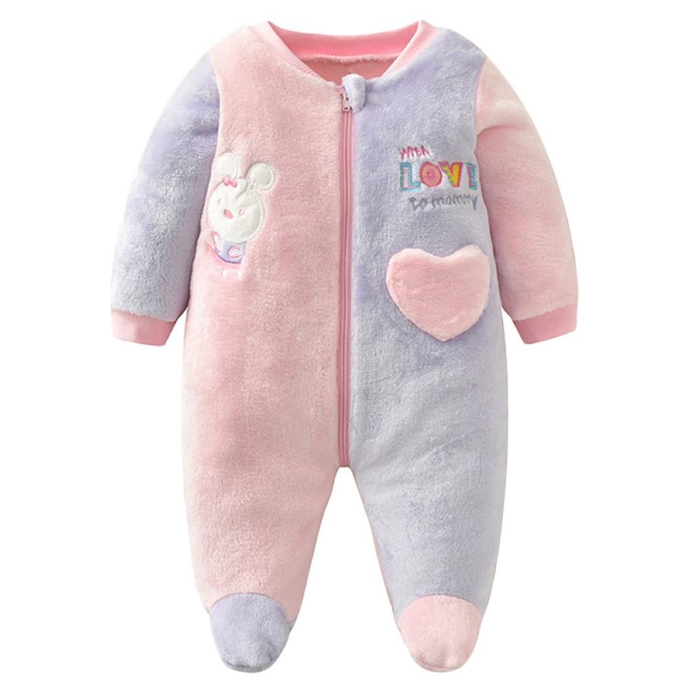 Baby Girls Rabbit Love Printed Romper Children Clothing Wholesale Usa - PrettyKid