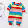 Baby Girls Rainbow Long Sleeve Romper Children Clothing Wholesale Usa - PrettyKid