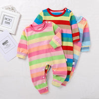 Baby Girls Rainbow Long Sleeve Romper Children Clothing Wholesale Usa - PrettyKid