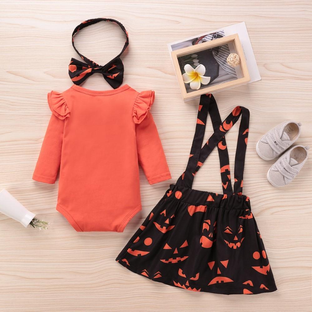 Baby Girls Three-piece Long-sleeved Halloween Girl Dress Wholesale Clothing Baby - PrettyKid