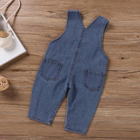 Toddler Girls Trendy Pocket Suspenders Jumpsuit Baby Wholesales - PrettyKid