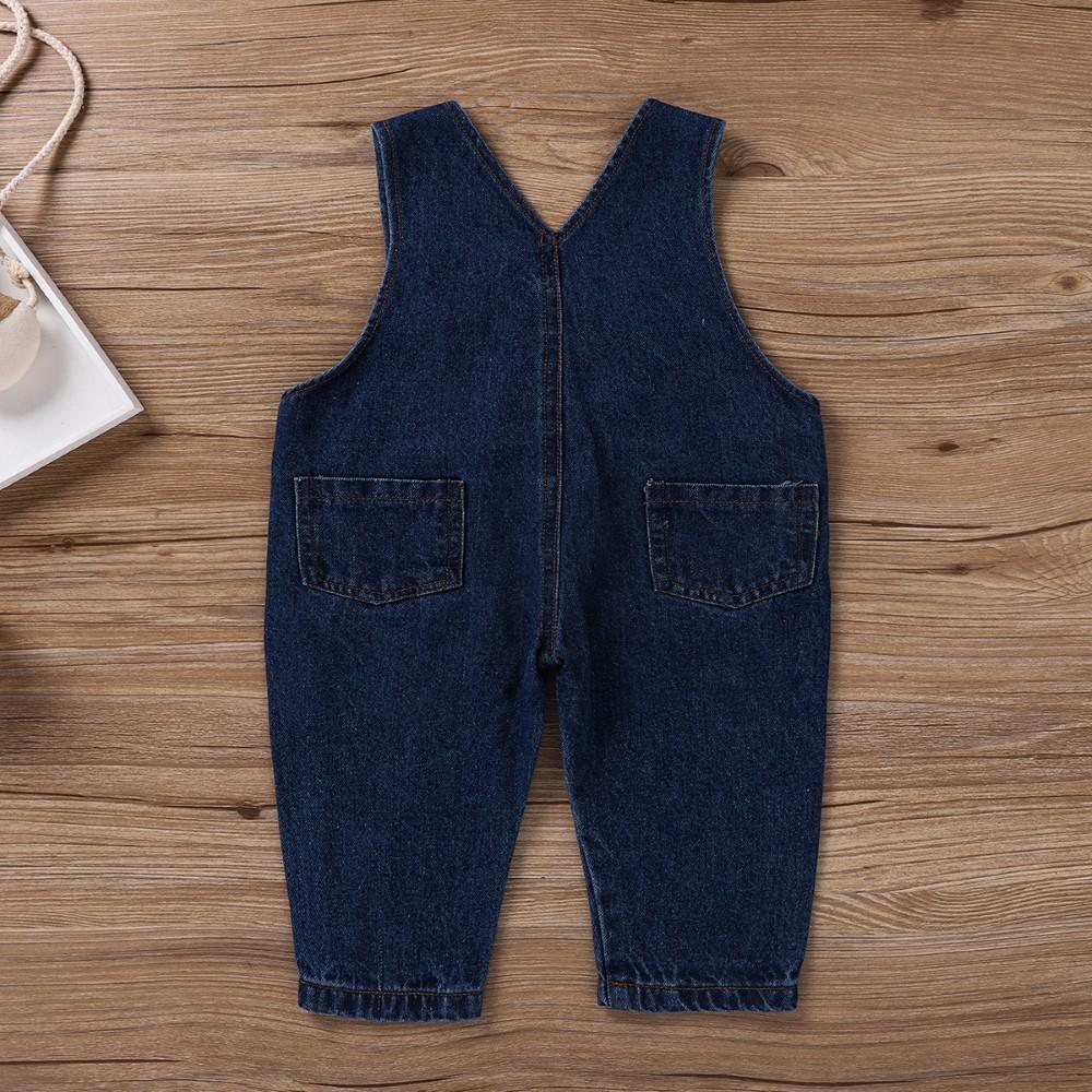 Toddler Girls Trendy Pocket Suspenders Jumpsuit Baby Wholesales - PrettyKid