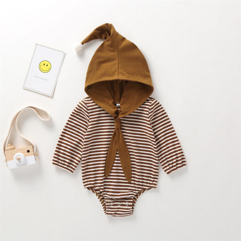 Baby Girls Unisex Cute Hooded Solid Romper Baby Clothing Cheap Wholesale - PrettyKid