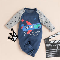 Baby Girls Unisex Long Sleeve Printed Cartoon Romper Wholesale Baby Clothes Usa - PrettyKid