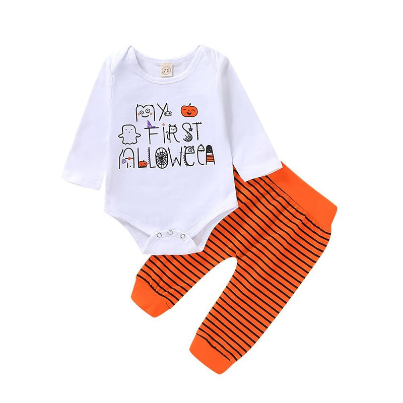 Baby Girls WordArt Printed Romper & Pants Baby Wholesale - PrettyKid