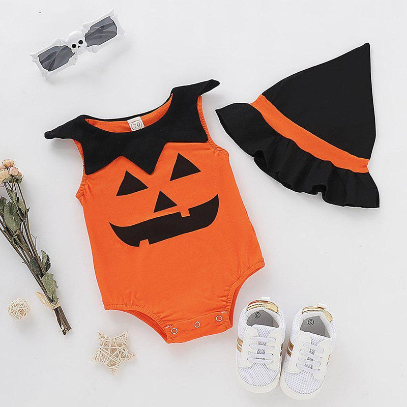 Baby Halloween Bodysuit & Hat - PrettyKid