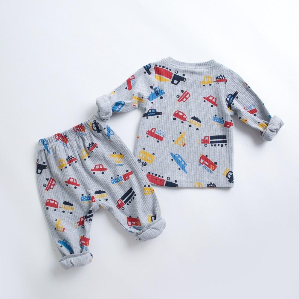 Baby boys Cartoon Cars Printed Top & Pants Babywear Wholesale - PrettyKid