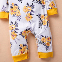 Babys Flower Printed Romper Wholesale Baby Clothes Usa - PrettyKid