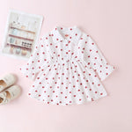 Babys Girls Heart Lapel Dress Girls Dress Wholesale - PrettyKid