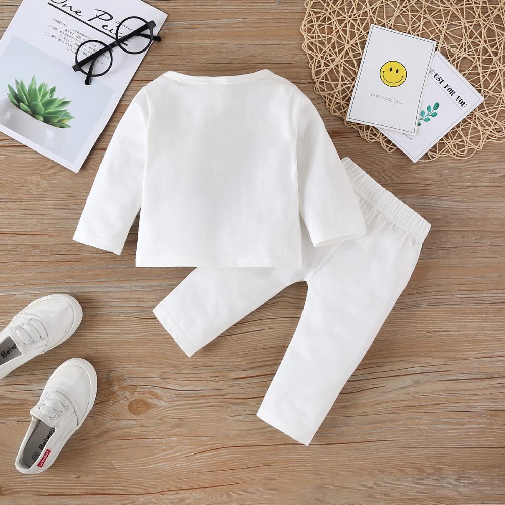 Babys Unisex Letter Printing Tops & Pants Children Clothes Wholesale - PrettyKid