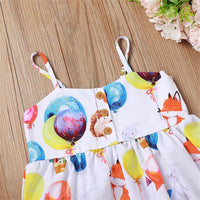 Girls Balloon Printed Suspender Dress Wholesale Baby Girl clothing - PrettyKid