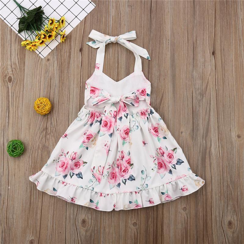 Toddler Girls Flower Dress Lace Princess Skirt - PrettyKid