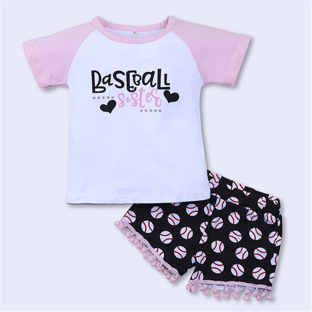 Girls Basketball Sister Printed Short Sleeve Top & Shorts Wholesale Girl clothes - PrettyKid