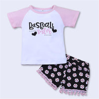 Girls Basketball Sister Printed Short Sleeve Top & Shorts Wholesale Girl clothes - PrettyKid