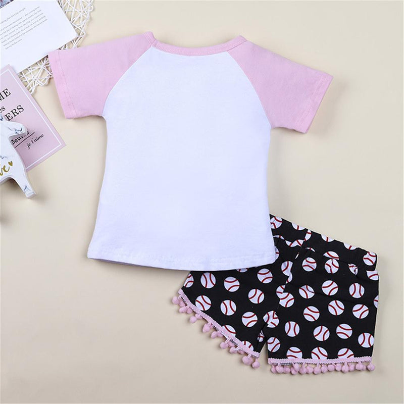 Girls Basketball Sister Printed Short Sleeve Top & Shorts Wholesale Girl clothes - PrettyKid