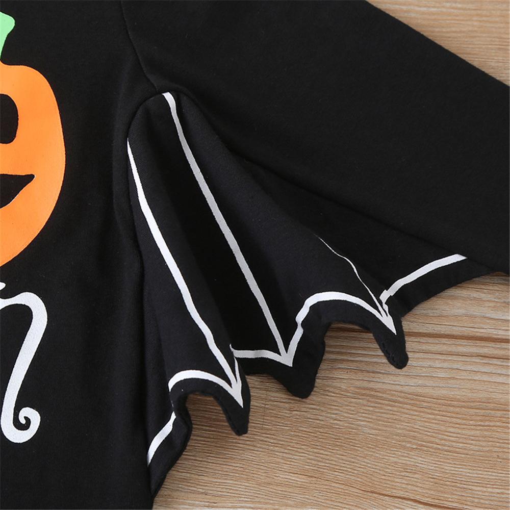 Baby Boys Bat Letter Pattern Pumpkin Romper & Hat Baby Wholesale - PrettyKid