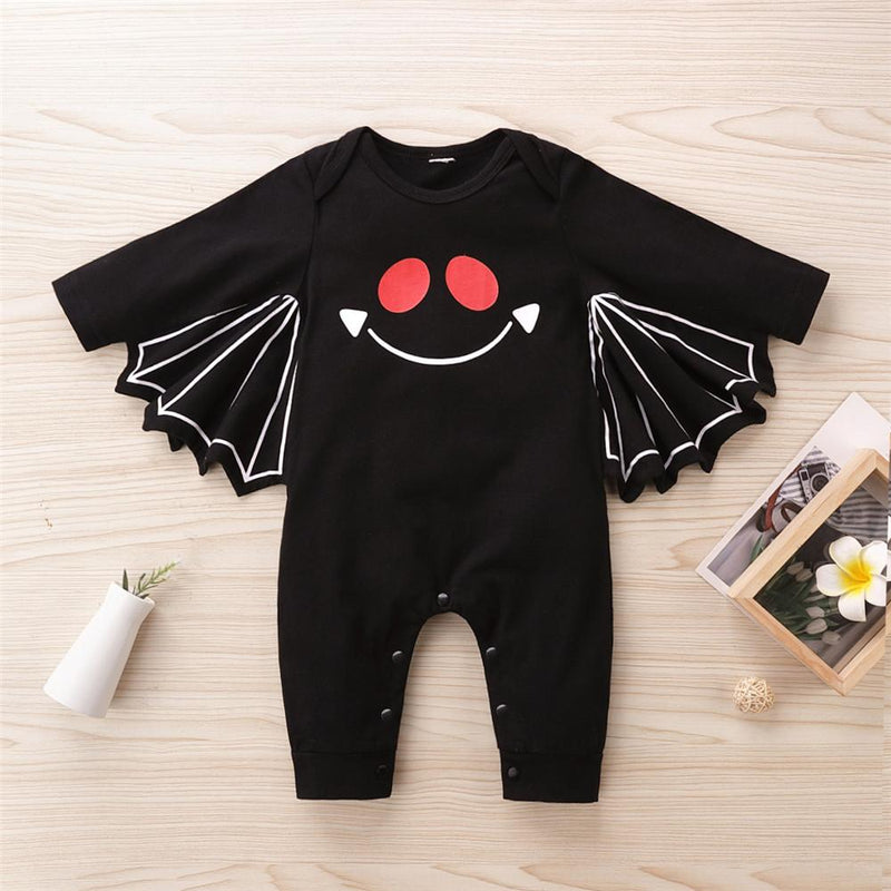 Baby Unisex Bat Pattern Long Sleeve Romper Baby Clothes Warehouse - PrettyKid