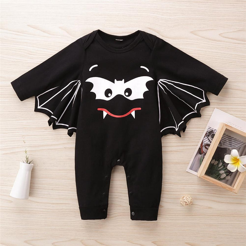 Baby Unisex Bat Pattern Long Sleeve Romper Baby Clothes Warehouse - PrettyKid