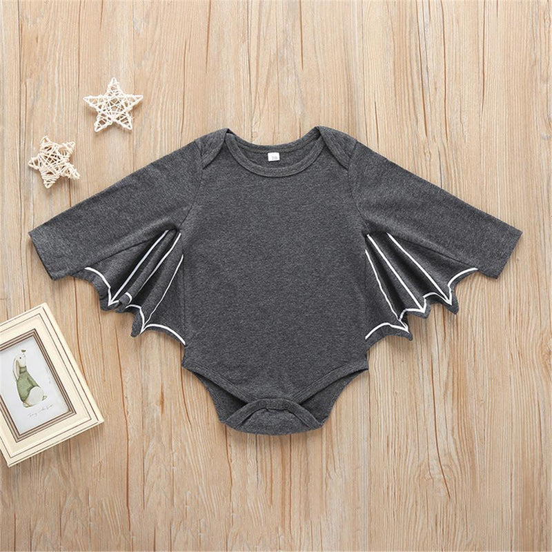 Baby Bat Solid Long Sleeve Romper & Pants & Hat - PrettyKid