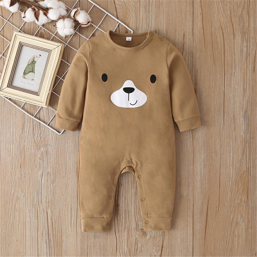 Baby Bear Cartoon Casual Rompers - PrettyKid