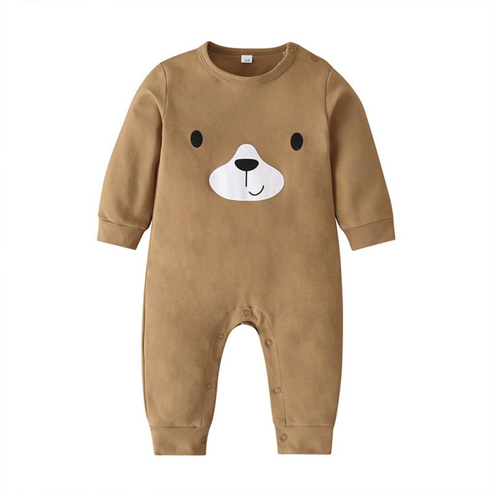 Baby Bear Cartoon Casual Rompers - PrettyKid