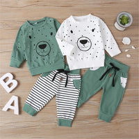 Boys Bear Dolka Dot Long Sleeve Top & Pants - PrettyKid