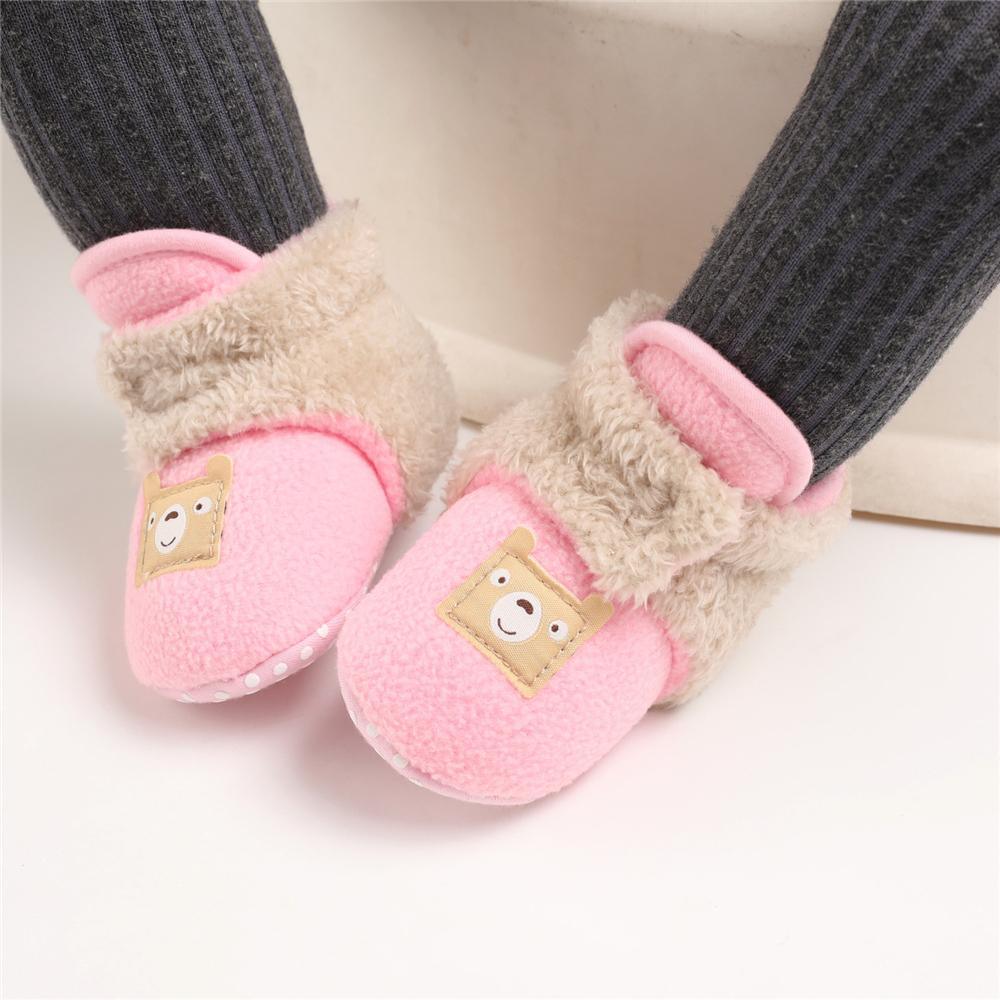 Baby Bear Fur Magic Tape Warm Boots Toddler Shoes Wholesale - PrettyKid