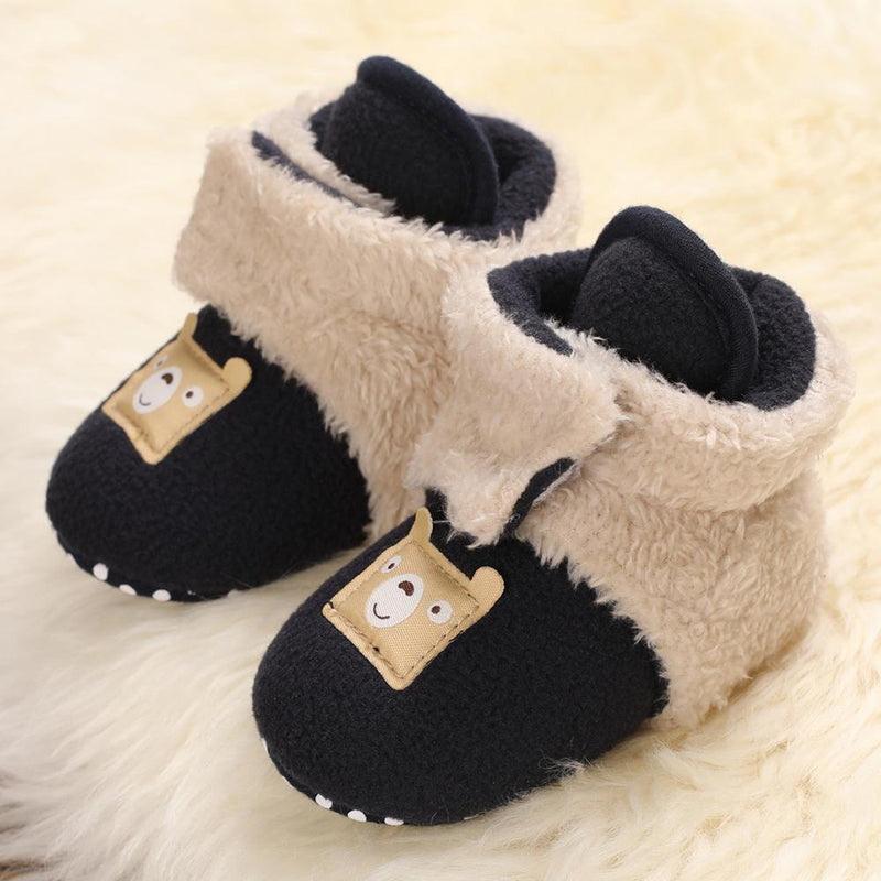 Baby Bear Fur Magic Tape Warm Boots Toddler Shoes Wholesale - PrettyKid