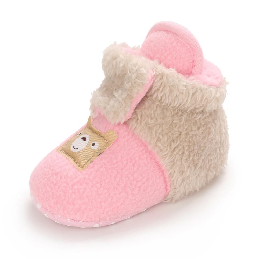 Baby Bear Fur Magic Tape Warm Boots Toddler Shoes Wholesale - PrettyKid