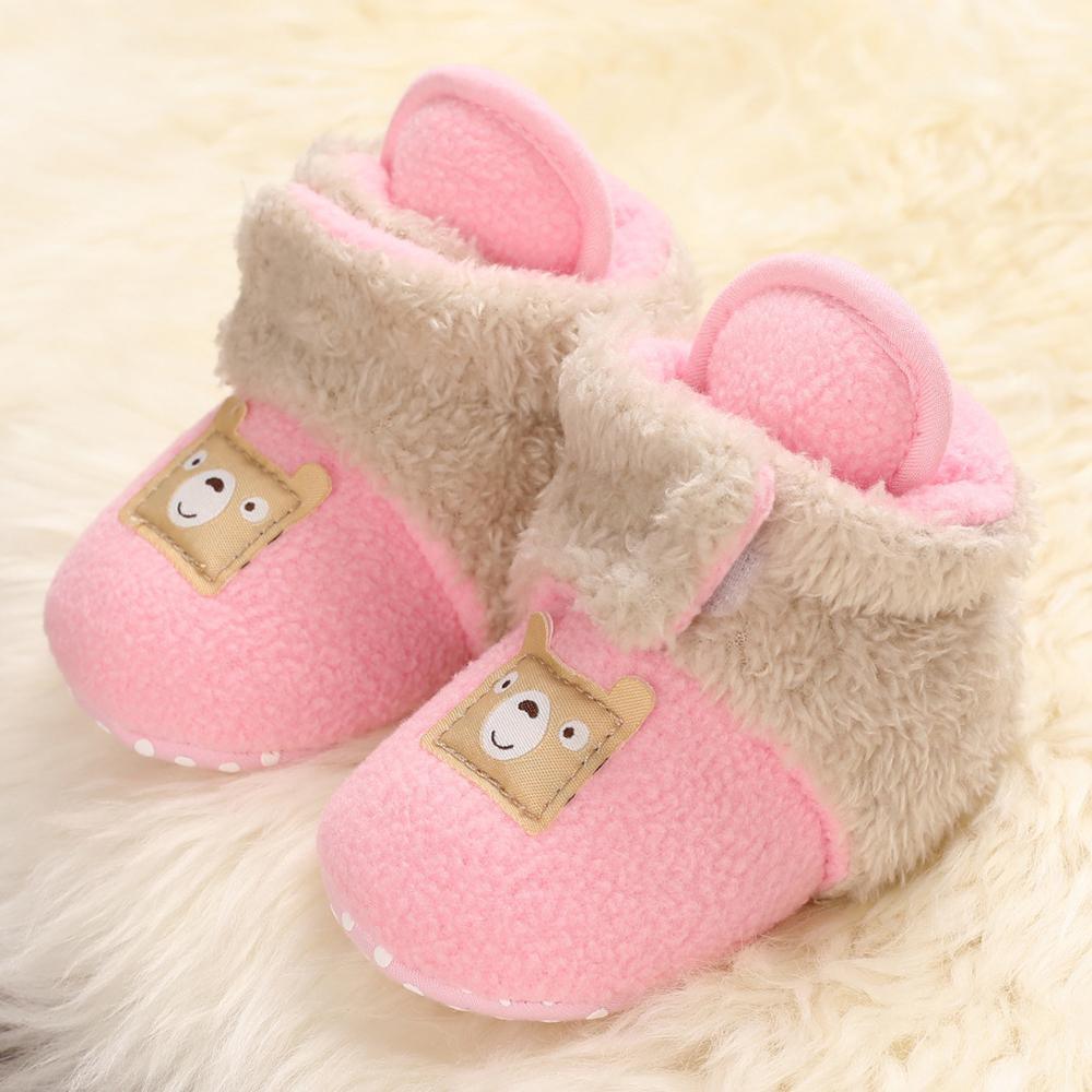 Baby Bear Fur Magic Tape Warm Boots Toddler Shoes Wholesale - PrettyKid